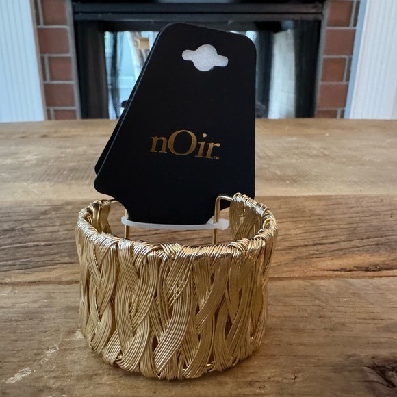 NEW NOir Gold Weave Cuff Bracelet ~ BEAUTIFUL 😍 Noir - Picture 2 of 5